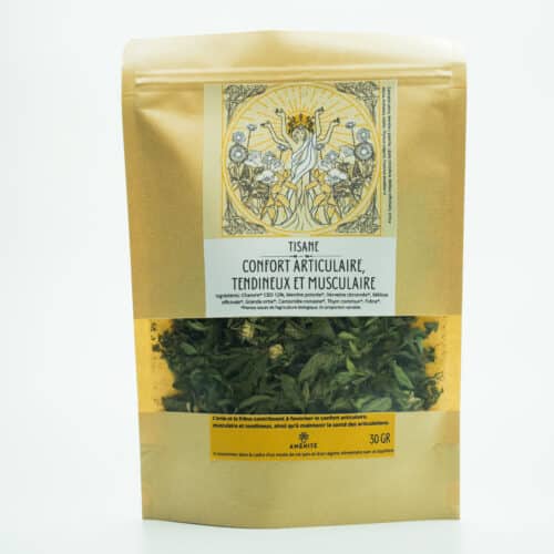 Sachet de tisanes sur fond blanc